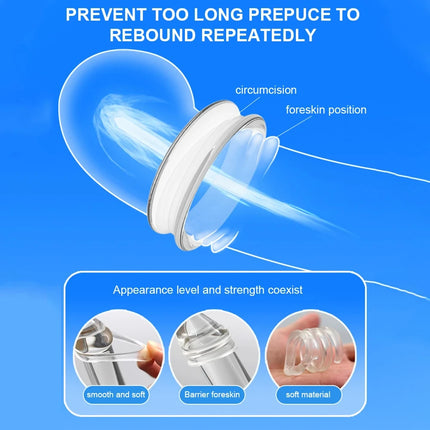 Male Penis Sleeves Adult Sex Toys Foreskin Corrector Resistance Ring Delay Ejaculation Cock Rings C-shaped Semen Lock Rings