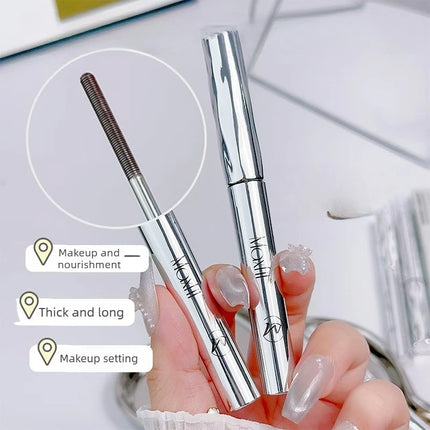 Waterproof Spiral Brush Head Mascara - Steel Tube Long-lasting Easy To Apply - Suitable for Beginners Party Makeup Mascara