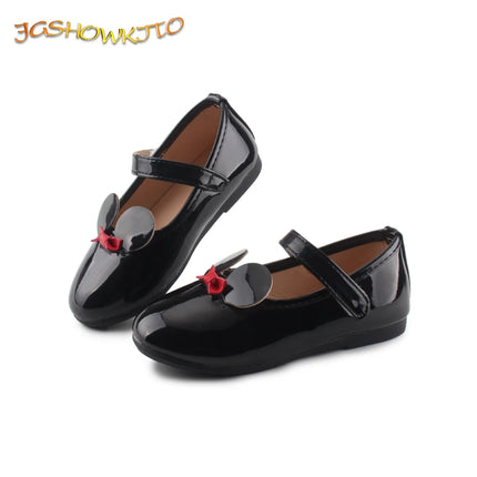 Baby Girl Shoes Soft PU Patent Leather Flats For Girls Kids Little Children Casual Flats Size 21-30 Cute Sweet Princess Shoes