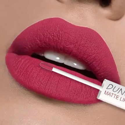 Matte Lipstick Non Stick Cup Red Nude Waterproof Long Lasting Liquid Lip Gloss Velvet Finish Resistant To Fading Lip Tint Makeup