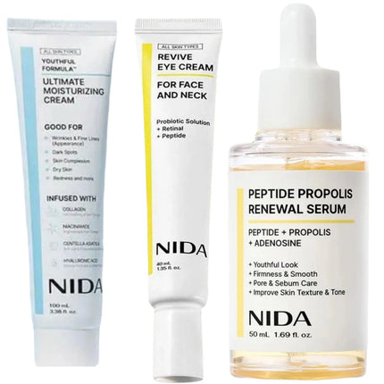 NIDA Propolis Peptide Facial Serum Nourishing Moisturizing Serum Face Original Skin Care Rejuvenation Firming&Smoothing Cream