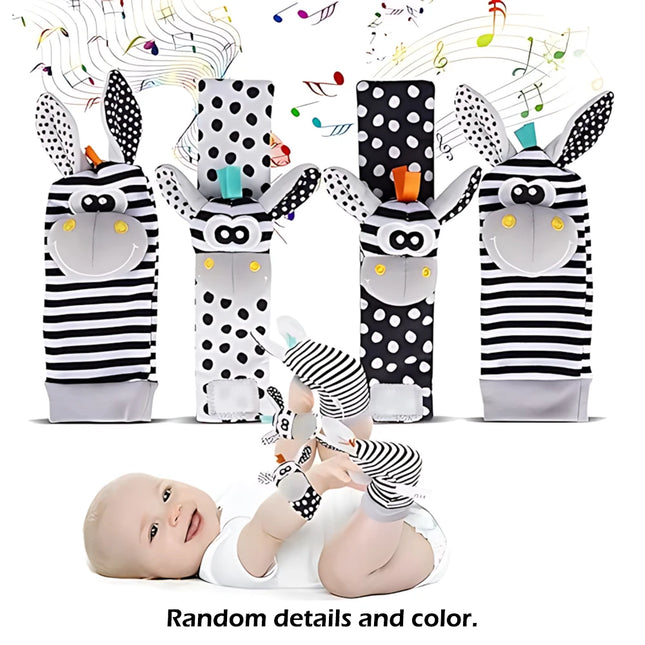 Baby Infant Wrist Rattle Socks Toys 0-12 Month Girl Boy Learning Toy Early Educational Development Cute Toddlers Sensory Gifts