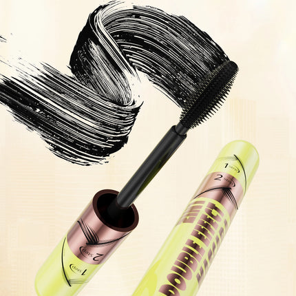 [Dual Brush Heads Brown Mascara] Waterproof Brown Mascara with Dual Brush Heads - Smudge-Proof, Clump-Free for Longer