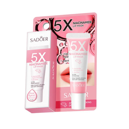 SADOER 5x Niacinamide Lip Care Tint Moisturizing Lip Balm & Anti-Chap Lip Mask Ceramide Lip Balm Vitamin C Lipstick Cute Makeup