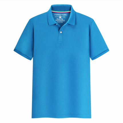 Summer Solid Color Outdoor Casual Lapel Short-sleeve Daily Business Short-sleeve Tops 2024 New Unisex Polo Shirts