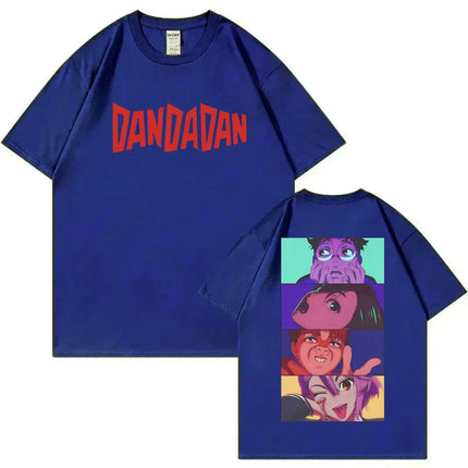 Japanese Funny Anime Dandadan T-shirt Men Women Clothing Cartoon Short Sleeve Tops High Quality Cotton Oversized Tees for Fans