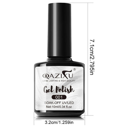 QAZIXU 1/6Pcs Grey White Color Nail Gel Polish Glitter Gel Semi Permanent UV Gel Winter Soak Off UV LED Nail Art Popular Color