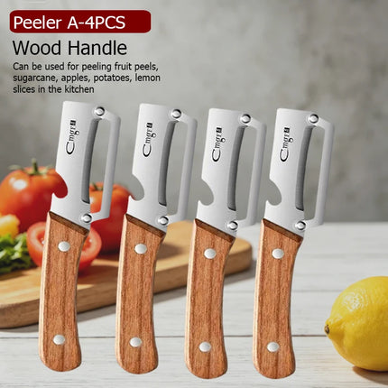 Stainless Steel 3-in-1 Kitchen Peeler Multifunction Kitchen Vegetable Peeler Fruit Slicing Knife Bottle Opener Specific Peeler