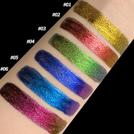 Chameleon EyeshadowsDiamond Glitter Liquid Eyeshadow StickHighly Pigmented Metallic Shimmering Long Lasting Shine All Makeup