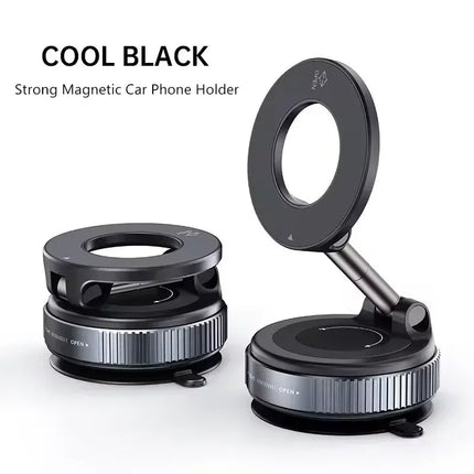 Strong Magnetic Phone Holder Foldable Design 360° Adjustable Vacuum Car Mount Live Streaming For Phone