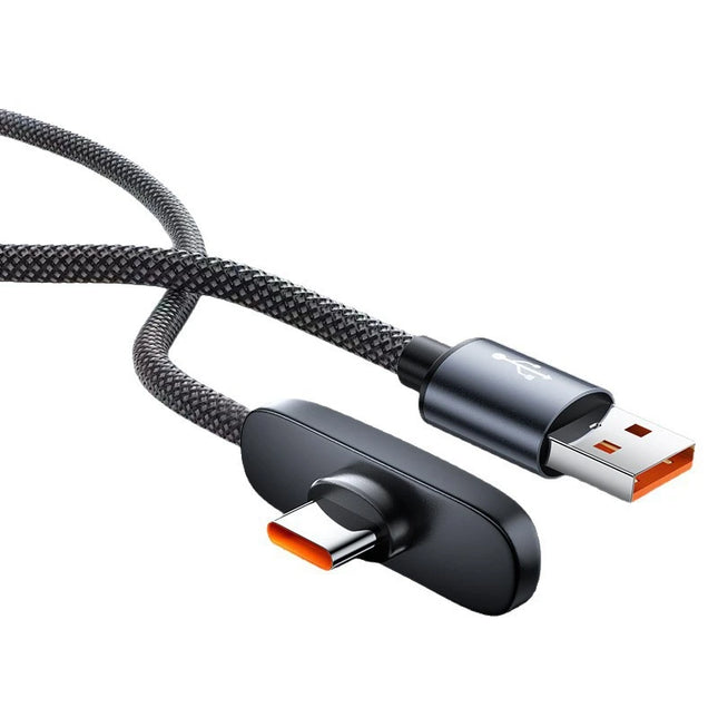 100W Fast Charging Cable, 90-Degree Right Angle USB C Type C Data Cord, Mobile Cell Phone Fast Charging Data Cable for Samsung