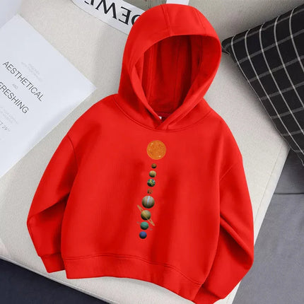 Aimi Lakana Childrens Winter Jogging Sweater Boys Leisure Hoodie Solar System Design Coat Long Sleeve Clothes