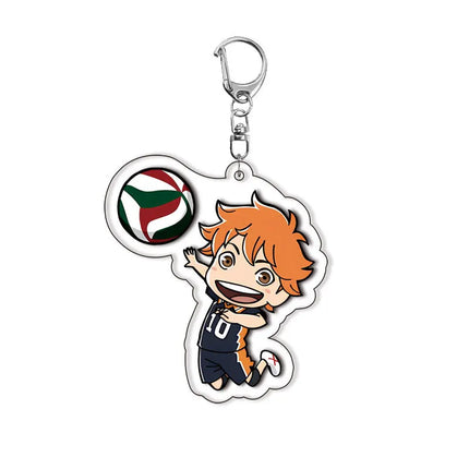 28 Styles Anime Haikyuu!! Acrylic Keychain Hinata Shoyo Tobio Kageyama Daichi Sawamura Cartoon Popular Key Ring Jewelry Charm