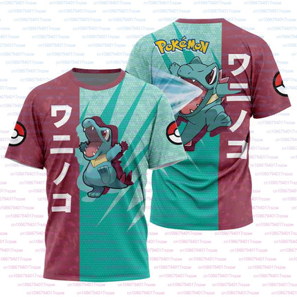 New Super Cute Figure Pokémon Anime 3D Printed Boys T-shirt Summer Men's Snorlax Squirtle Trend Loose Casual Short Sleeved Tops