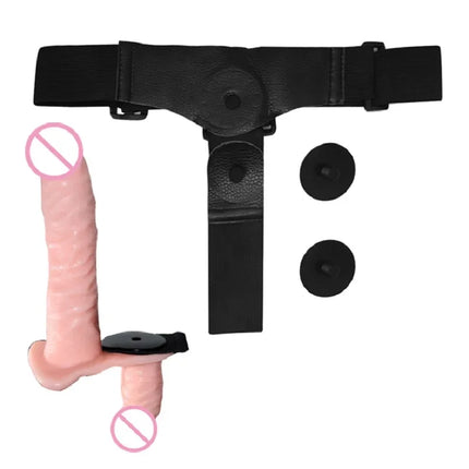 Double Penis Big Dildo Vibrator Realistic Dildo Strapon Ultra Elastic Harness Belt Strap On Adult Sex Toys for Woman Lesbian