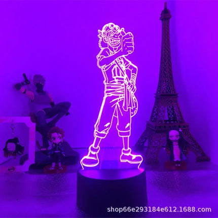 Anime One Piece Zoro Luffy Nami 3D LED Color Changing Night Lights Action Figure Toys Doll Usopp Sanji Chopper Hancock Xmas Gift