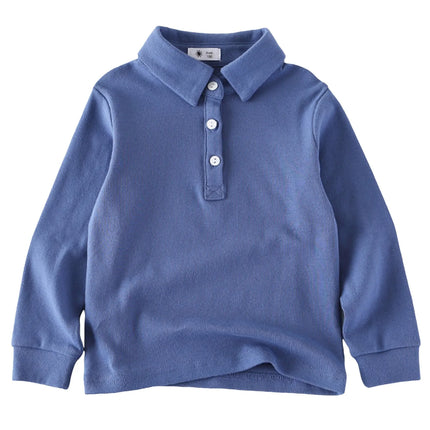 Little Kids Clothes Boys Long Sleeved Polo Shirts Solid Color Boys Shirts Children Spring Summer Polo Shirt School Tops Tee 1-7Y