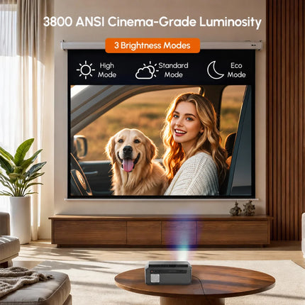 CAIWEI A10Q 4K Beam Projector for Movies 3800 ANSI Full HD 1080P Android Video Home Cinema Auto Focus Smart Projectors Portable