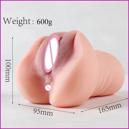 Real Male Masturbator Sex Doll with Breasts Ass Sex Realistic Vagina Anal Insertable Anus Pussy for Men Masturbation Adult Toys