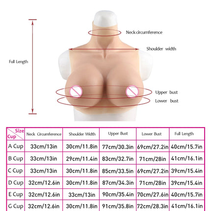 KnowU-Lifelike Ultra-thin Fake Breast A/B/C/D/E/G/H Cup Huge Breast Shake Suitable For Role Playing Cross Dressing Dance
