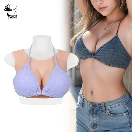 CYOMI Silicone Fake Breast Forms Huge Boobs Chest for Mastectomy Cancer Transgender Crossdresser Cosplay Sissy Drag Queen
