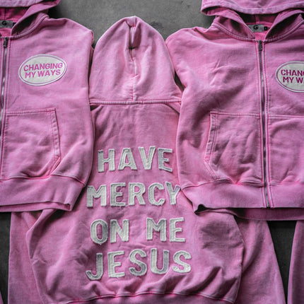 Pink Womens Zip Up Hoodie Sweatshirt Stylish Letter Embroidery with Thick Long Sleeves Jacket Loose Winter Hoodies Streetwear