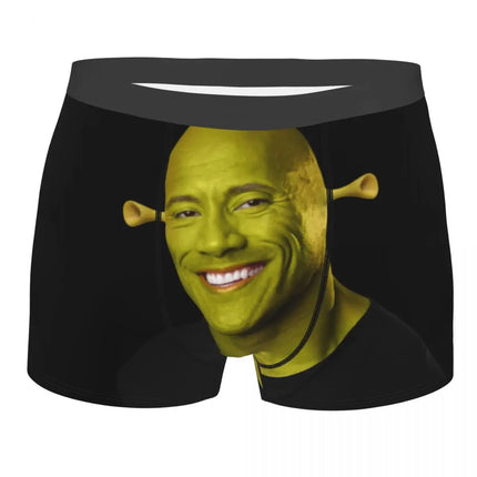Custom Male Cool The Rock Dwayne Meme Underwear American Actor Johnson Boxer Briefs Stretch Shorts Panties Underpants