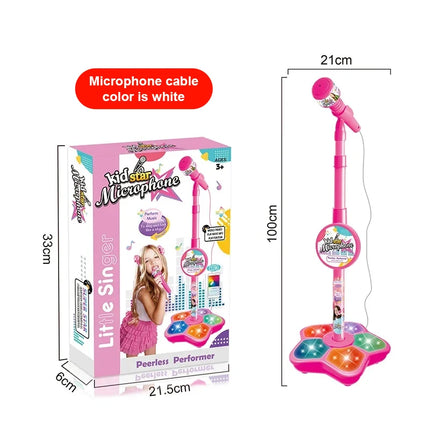 Kids Microphone Stand Toy Portable Children's Karaoke Electronic Durable Party Karaoke Microphone Stand Kids Karaoke Machine