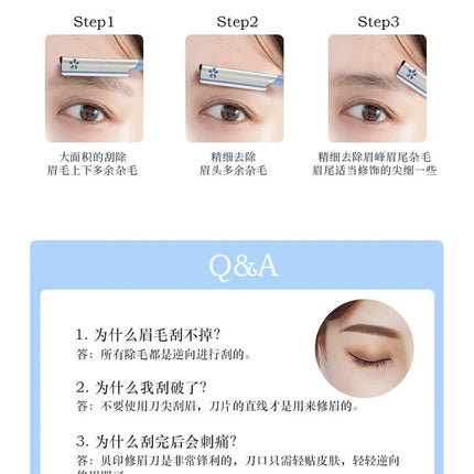 5pcs eyebrow epilator sets for women Makeup Beauty Eyebrows Hair Removal Styling Tool steel blade Facial Razor trimmer