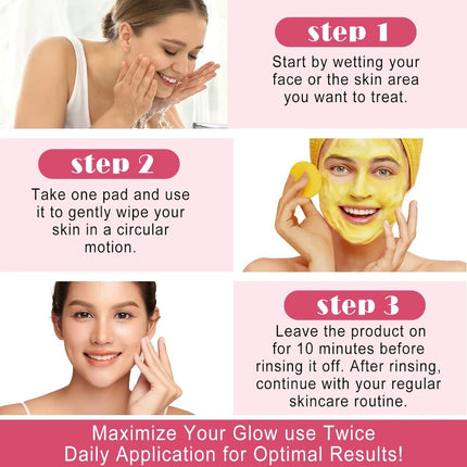 30 PC Brightening Cleansing Pads Pads Deep Cleansing Exfoliating Brightening Balance Oil Skin Water Non-irritating Gentle Tone