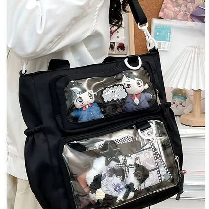 New Y2K Sweet Girl's Ulzzang Ita Bag Large-capacity Crossbody Bag Japanese Comic Exhibition Single Shoulder Bag with Insert