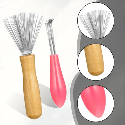 5-Piece Comb and Brush Cleaner Set - Hair Rake & Cleaning Brush for Home Salon Use