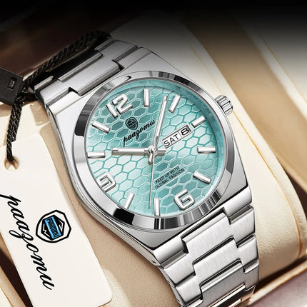 PAAZOMU Sport Luxury Men's Wristwatch High Quality Waterproof Luminous Watch For Men Fashion Date Week Quartz Men's Watches Reloj