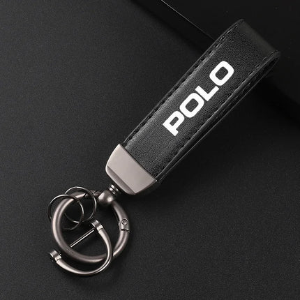 Deluxe Leather Car Keychain Keyring Lanyard Gift Keychain for VW POLO