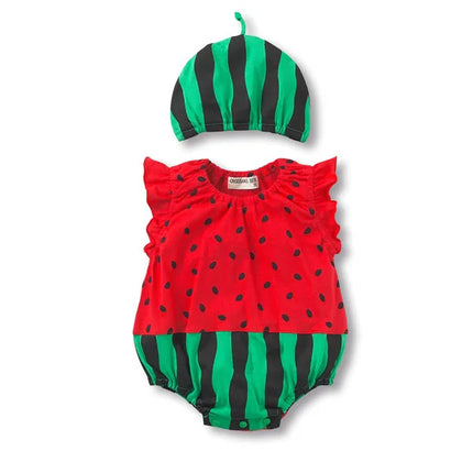 Baby clothes European and American clothing summer sleeveless triangle Romper suit hat baby jumpsuit male and female babies