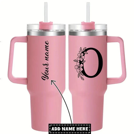 Personalized 40oz Tumbler with Name Custom Mother's Day Gifts Tumbler Metal Stainless Steel Vacuum Thermal Coffee Tea Mug