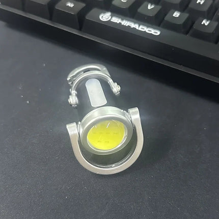 LED Keychain Flashlight, USB Rechargeable Mini Light, Perfect for Camping Hiking Reading Fishing