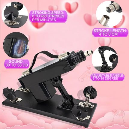 FREDORCH Sex Machine for Woman Adjustable Masturbating Pumping with 3XLR Accessories Sex Gun Love Machine for Men Adult Toys