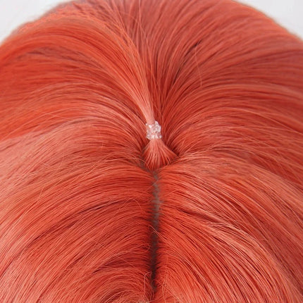 Cosplay Wig Gintama Anime Wig Kamui Long Braided Ponytail Wig Daules Ginger Game Role-Playing Synthetic Wig Middle Part