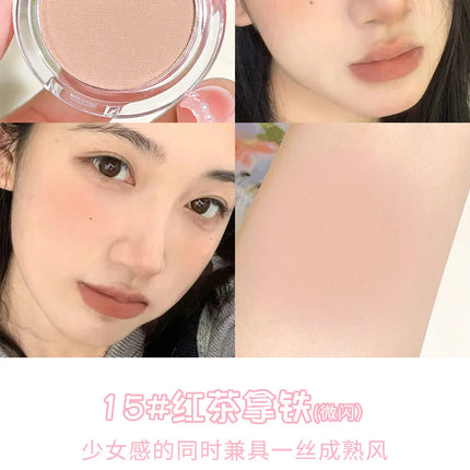 HISYI monochrome blush whitening matte cosmetics vitality girl nude makeup natural smudge monochrome blush plate