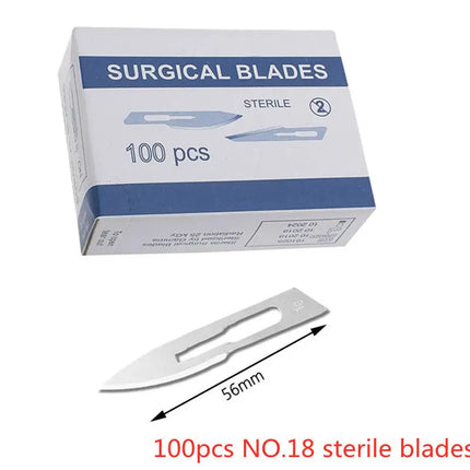 20-100pcs Carbon Steel Surgical Blades for DIY Cutting Phone Repair Carving Animal Eyebrow Grooming Maintenance Scalpel Knife