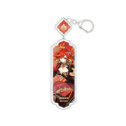 Anime Keychain Linnea Flins Durin Mualani Furina Arlecchin Key Chain Accessories Genshin Impact Cute Bag Pendant Key Ring Gift