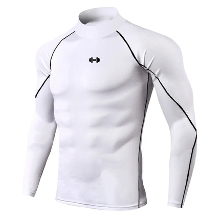 Men Geometric Print Compression Shirt Gym Workout Quick-Dry / T-Shirt Homme Compression Imprimé Gym Entraînement