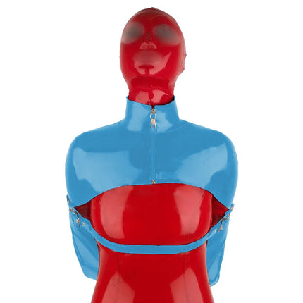 Unisex Faux Leather Halloween Cosplay Costume, Sexy Tops, Front Zippers, Unisex, Exotic, PVC, Clubwear, Women, Men, 7XL