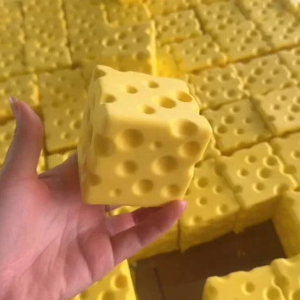 2026 Sell Simulated Cheese Squishy Toy, Jumbo Creative Slow Rising Cheese Block, Stress Relief Vent Toy Wholesale Toy