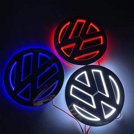 1pcs 11cm Logo Light LED Rear Badge Light Front Grille For VW POLO MAGOTAN Passat CC Bora Golf Jetta Logo Light Trunk Sticker