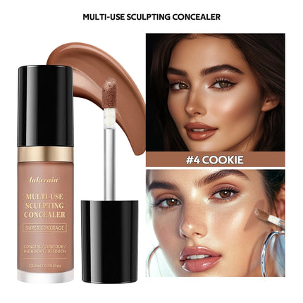 Lakerain 5-Color Waterproof Concealer Matte High Coverage Oil-Control Foundation For Acne Scars And Dark Circles Cosmetics