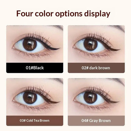 Liquid Eyeliner 0.01mm Super Slim Waterproof Silkworm Eyeliner Quick-drying Sweatproof Long Lasting No Smudging Eye Makeup