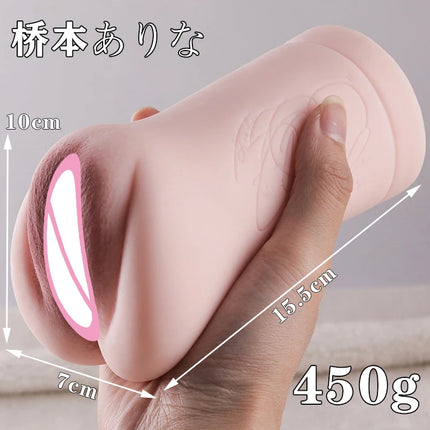 Realistic Pocket Pussy Male Masturbator 3D Dual Channel Deep Vagina Tight Anus Sex Toys for Men Soft TPE Masturbation Cup Erotic