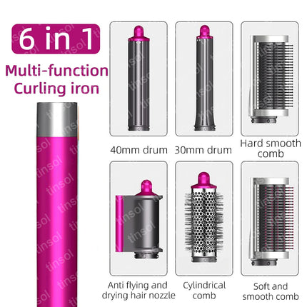 7-in-1 Multi-Function Hair Dryer & Styling Tool Curling Iron Hot Air Curling Brush Curling Barrel Professional Straightener